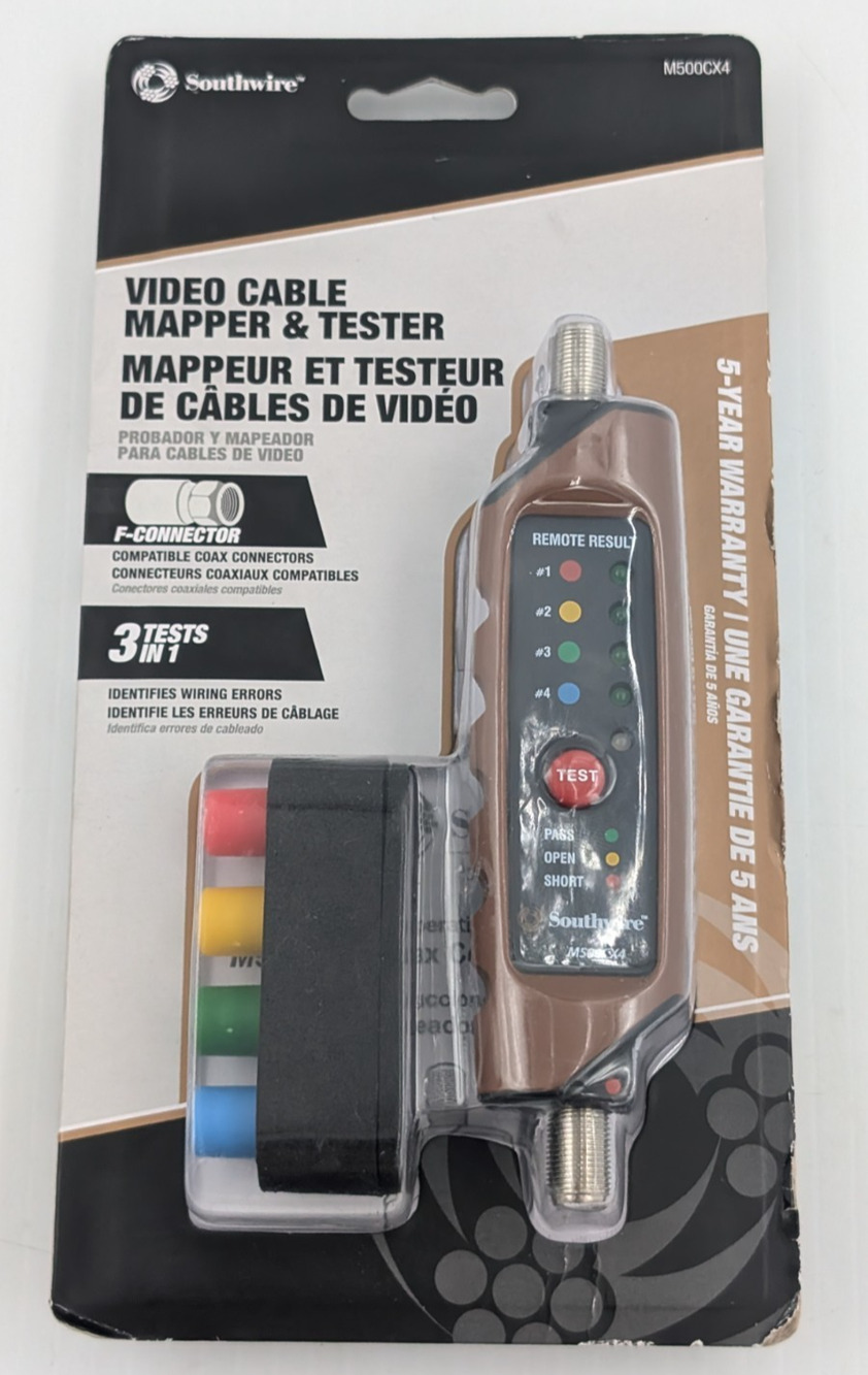 Southwire Video Cable Mapper & Tester 3 Tests In 1 with LED Display NWT
